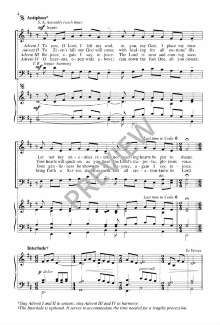 Entrance Antiphon for Advent 3-Part scores gallery preview page 4
