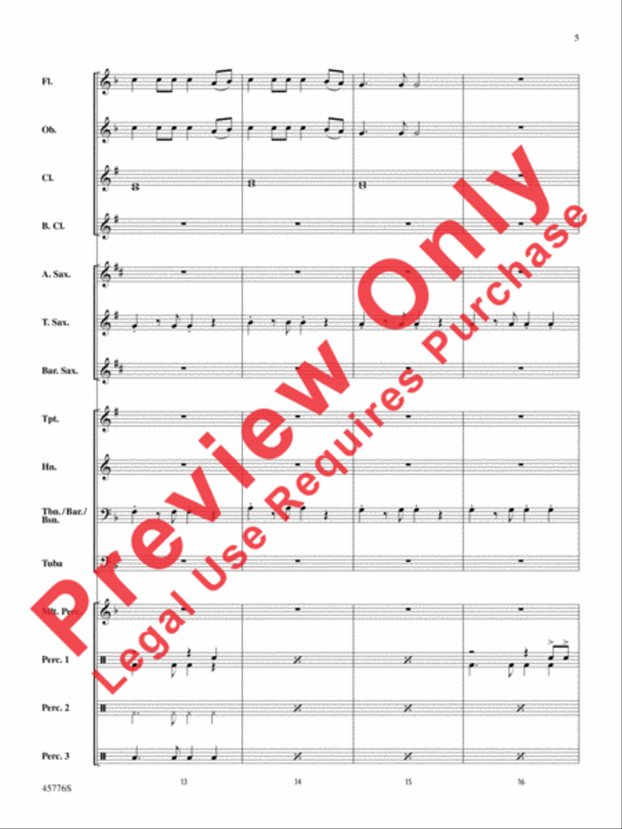 Sorry Sorry Concert Band scores gallery preview page 6
