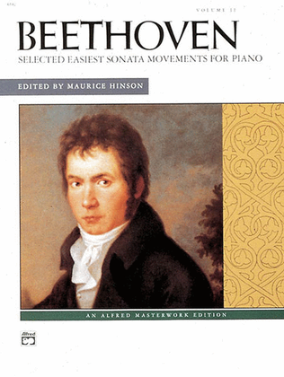 Book cover for Beethoven: Selected Intermediate to Early Advanced Piano Sonata Movements, Volume 2