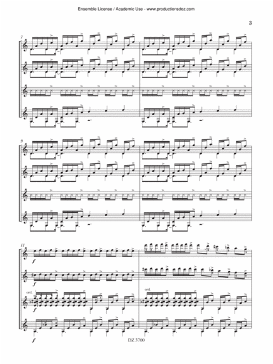 Flamenco Inspiration - Bulerias Guitar Ensemble scores gallery preview page 3