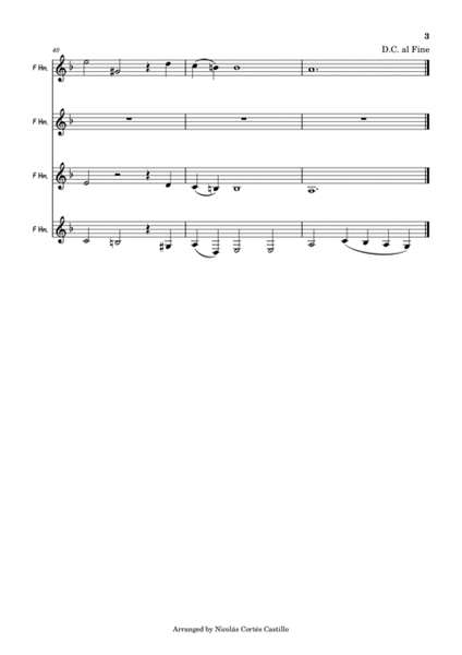 Handel - Lascia ch'io pianga - Horn Quartet image number null