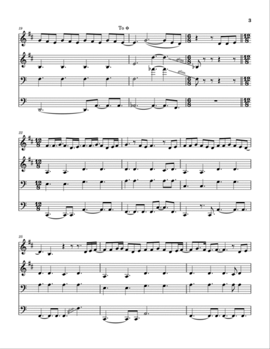 Teenage Dream Brass Quartet scores gallery preview page 4