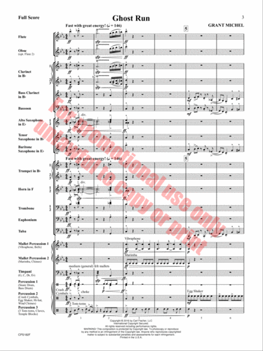 Ghost Run Concert Band scores gallery preview page 4