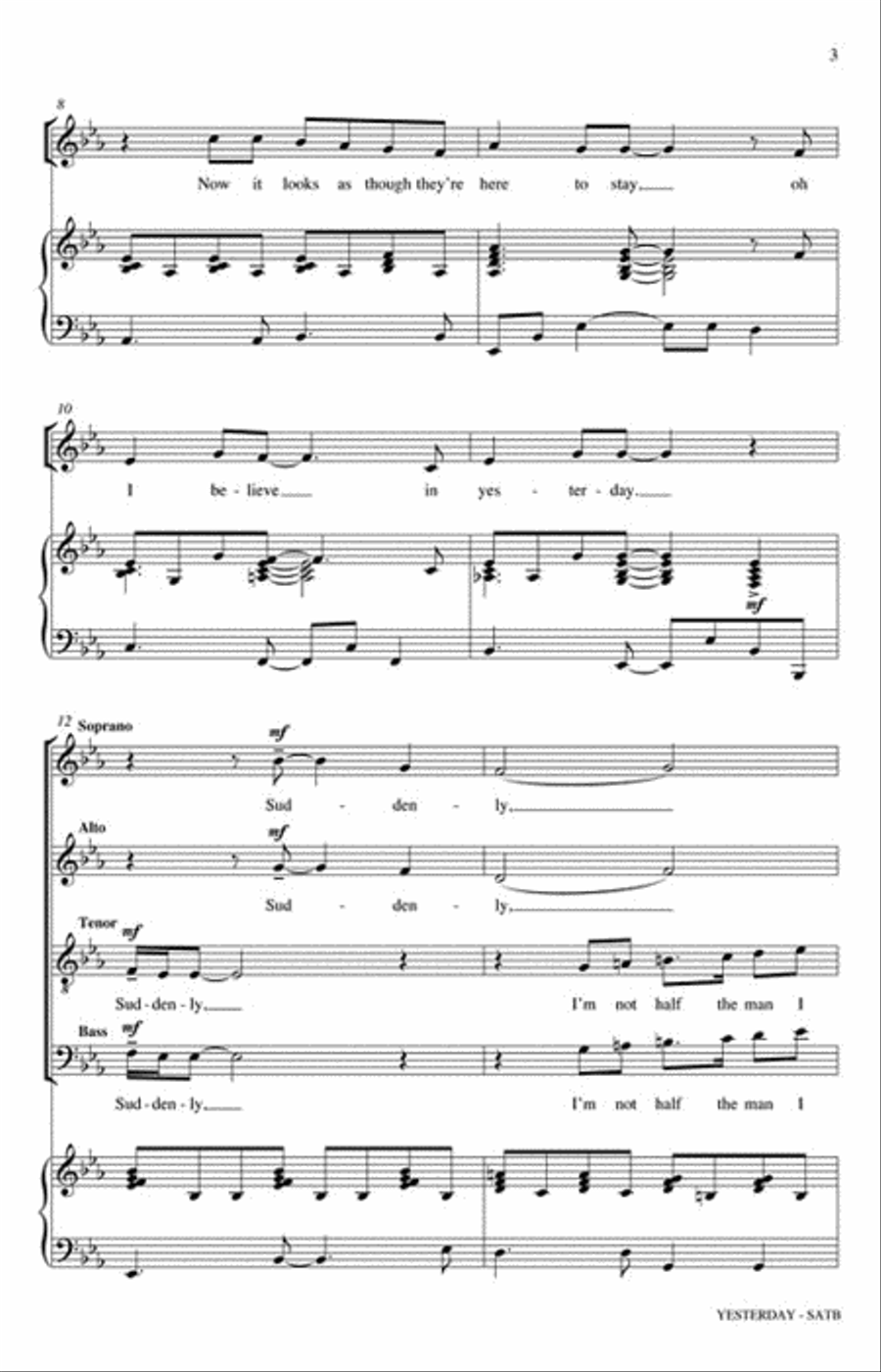 Yesterday 4-Part scores gallery preview page 3