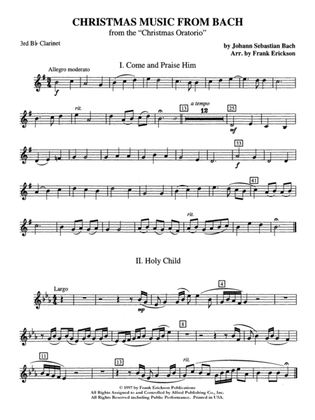 Christmas Music from Bach: 3rd B-flat Clarinet