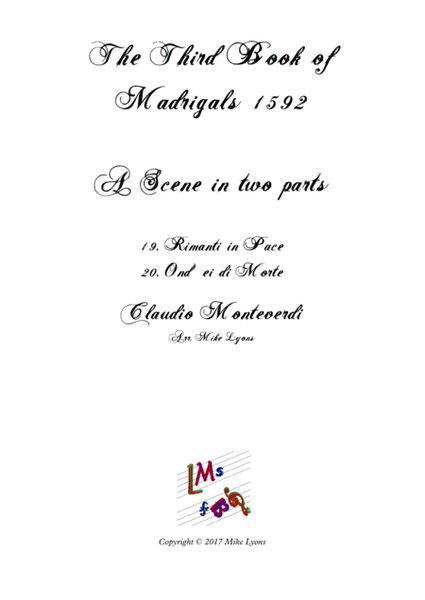 Monteverdi - The Third Book of Madrigals -Scena no 3 in 2 parts (Nos 19 -20) image number null