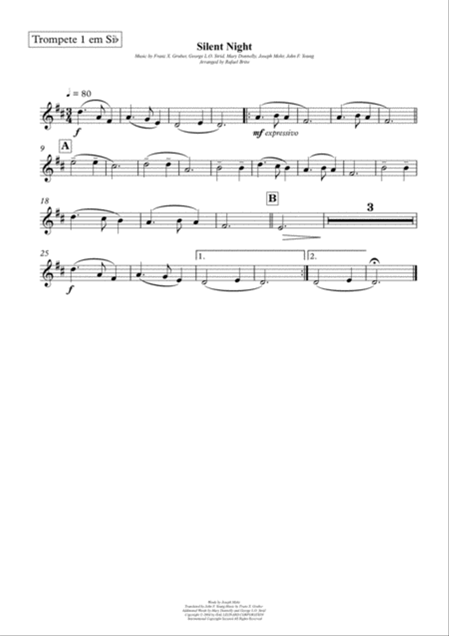 Silent Night Brass Ensemble scores gallery preview page 3