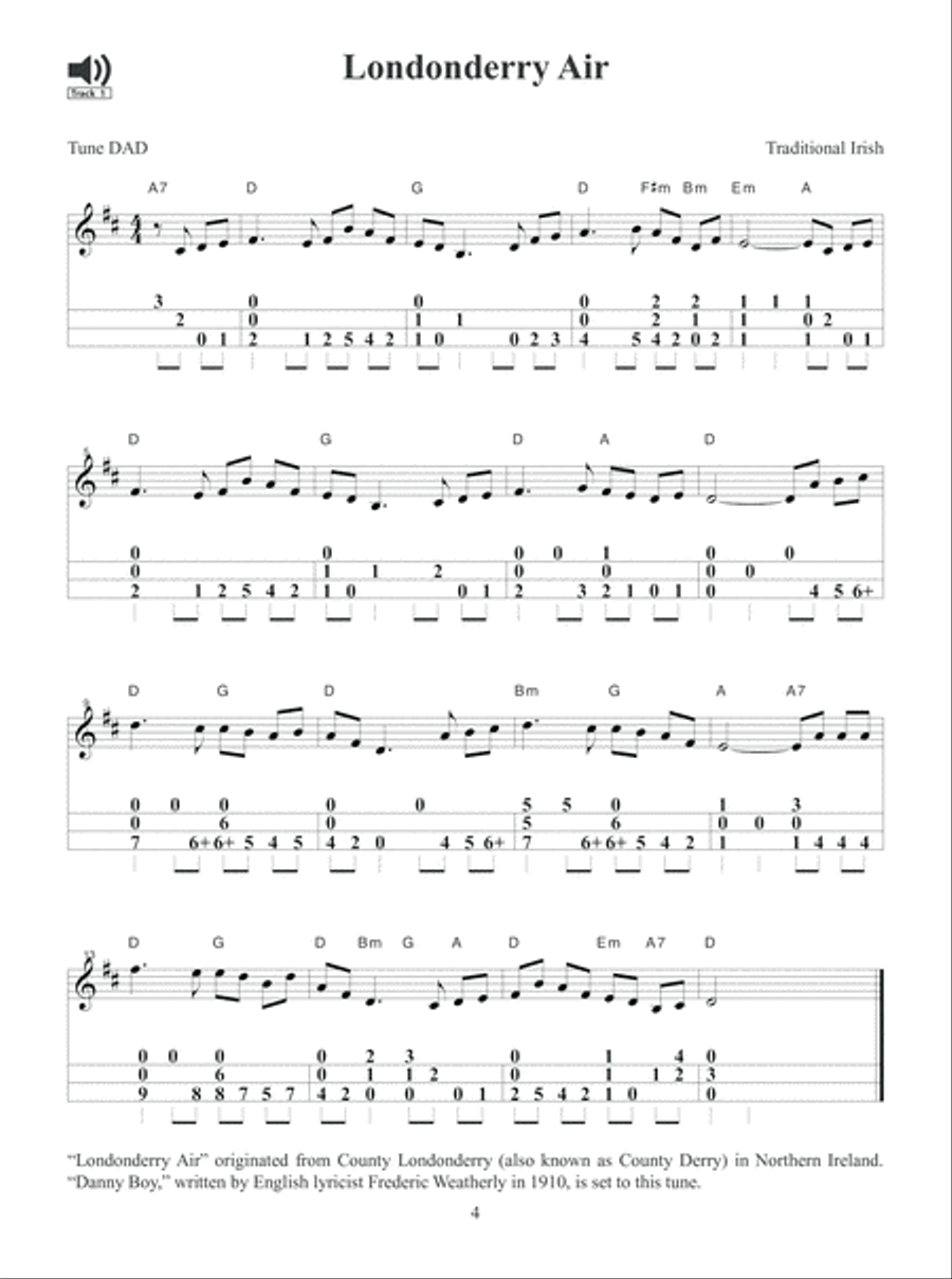 20 Irish Tunes and Songs for Mountain Dulcimer DAD Tuning Mountain Dulcimer scores gallery preview page 5