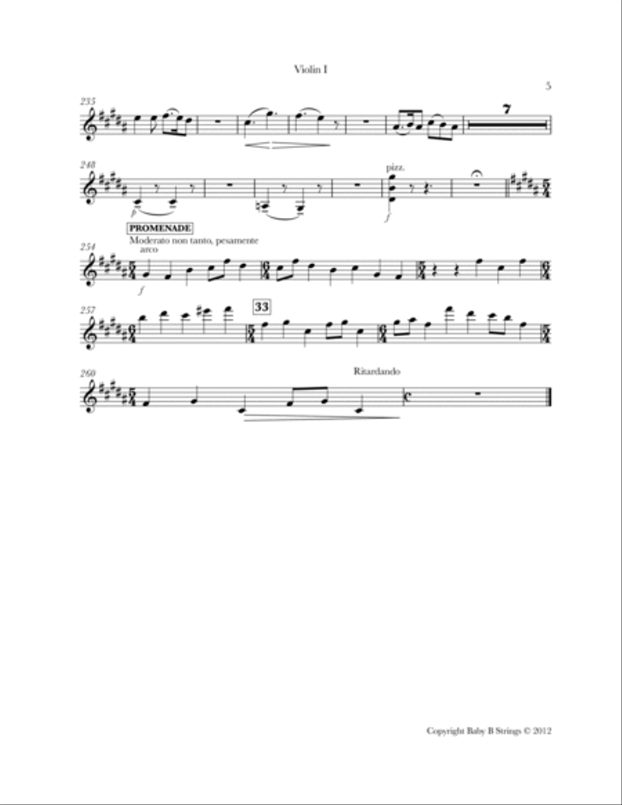 Pictures at an Exhibition String Quartet scores gallery preview page 5