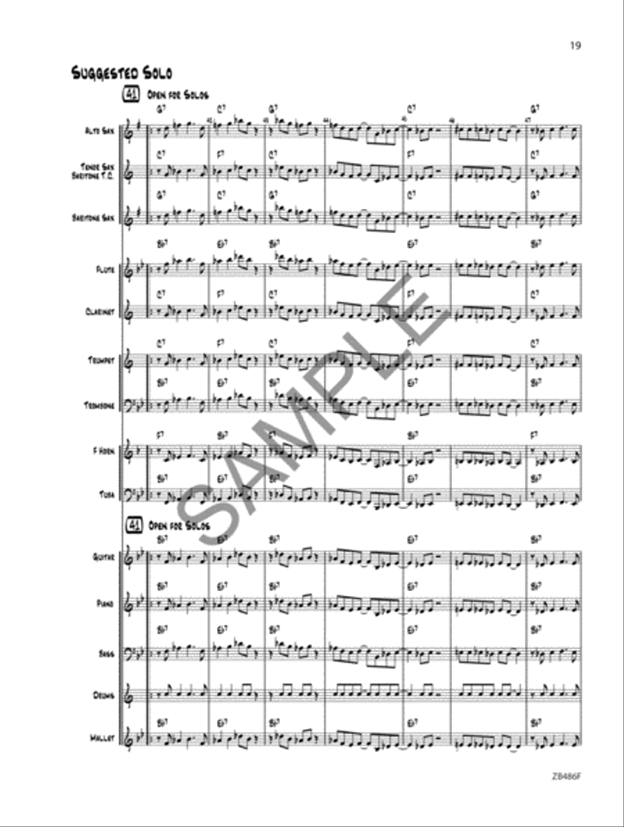 What About Blues? - Score Concert Band scores gallery preview page 20