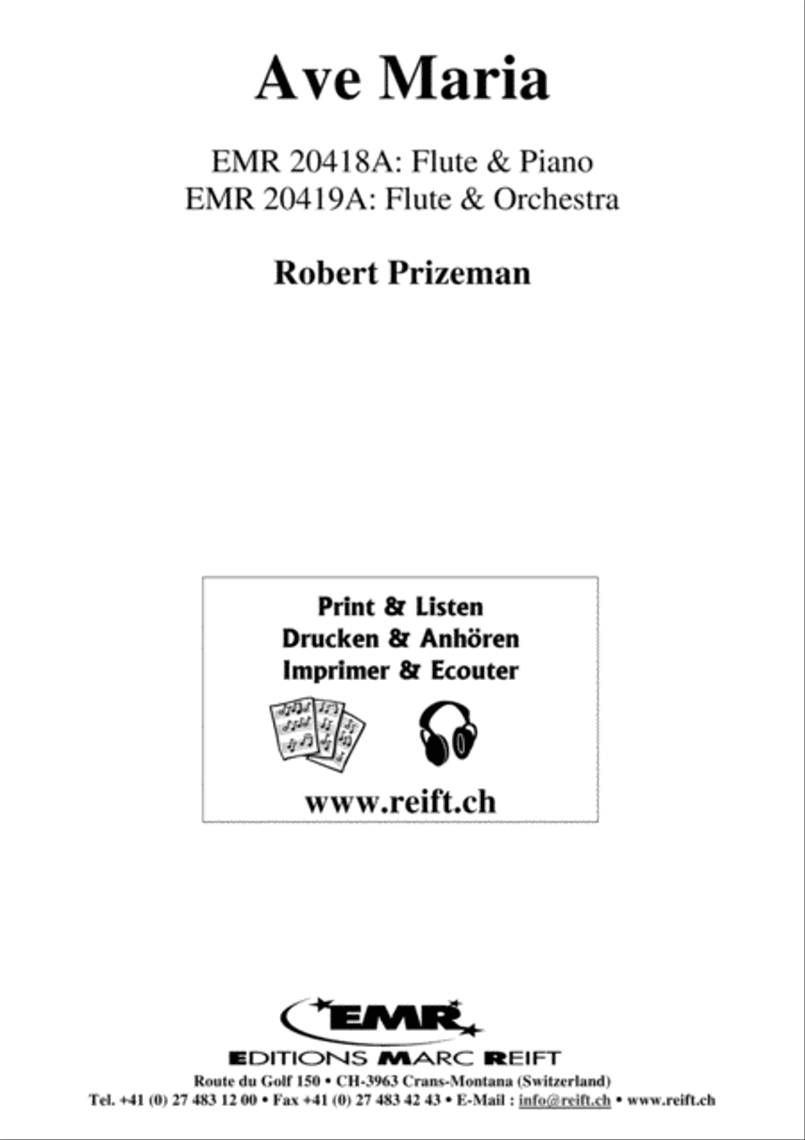 Ave Maria Flute Solo scores gallery preview page 2