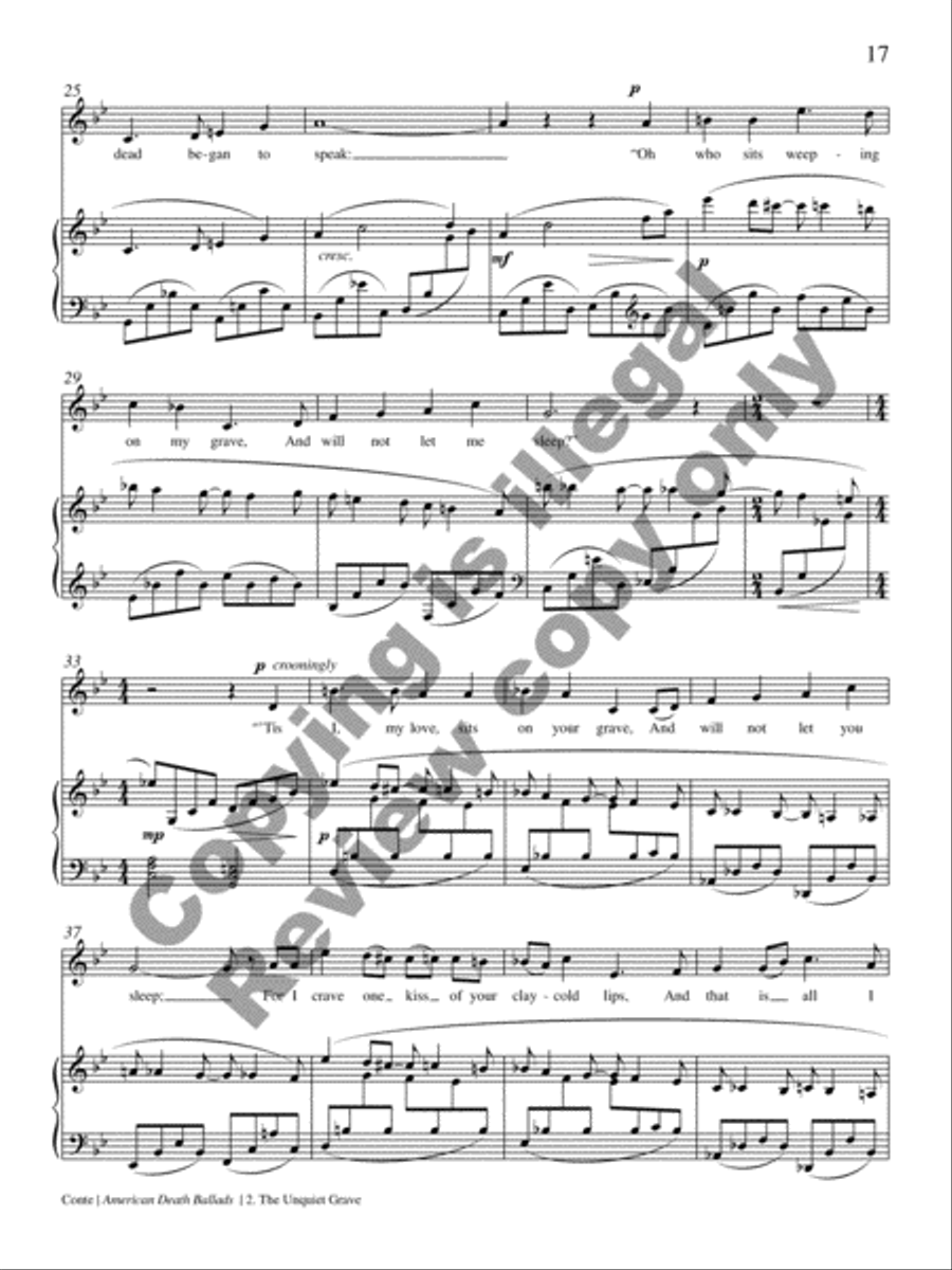 American Death Ballads (Piano/Vocal Score) Medium Voice scores gallery preview page 33