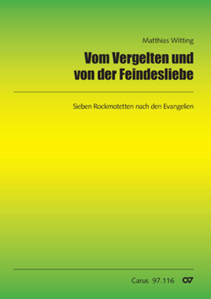 Book cover for Vom Vergelten und von der Feindesliebe