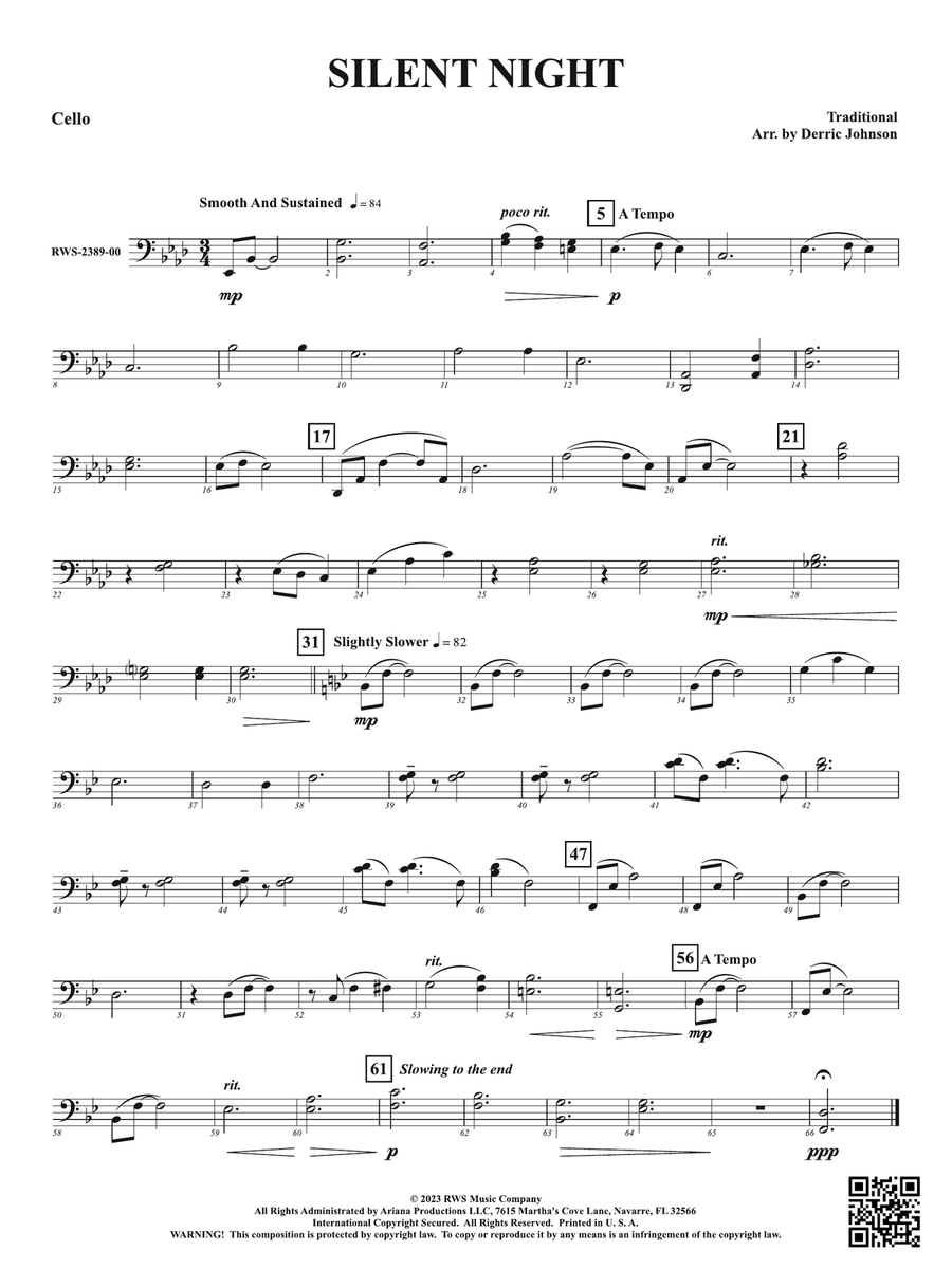 Silent Night: Cello Silent Night: Cello Part scores gallery preview page 1