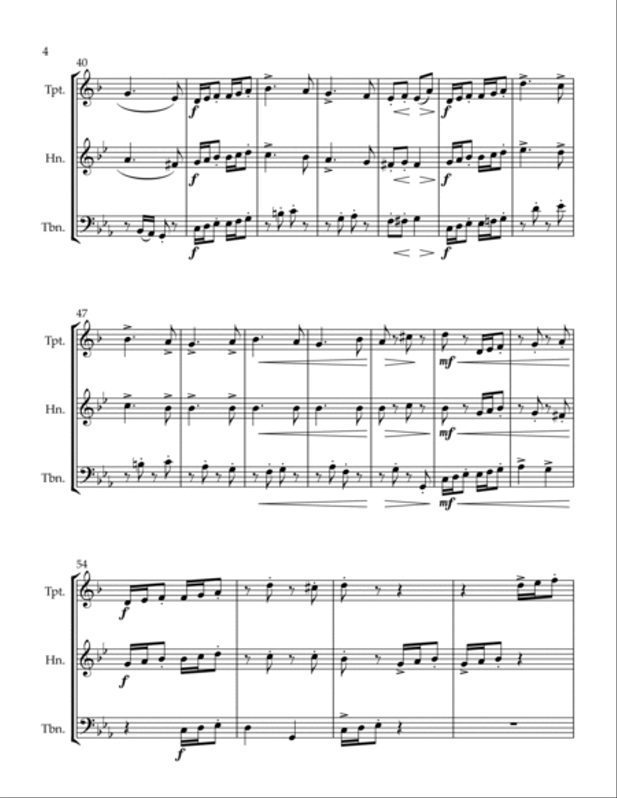 Album for the Young II. Allegro molto Brass Ensemble scores gallery preview page 4
