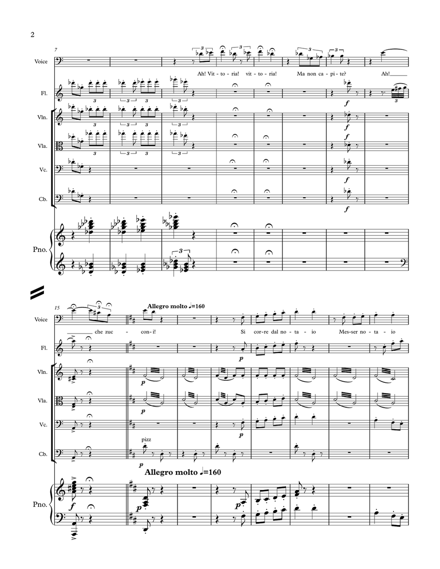 Era uguale la voce from Gianni Schicchi Era uguale la voce from Gianni Schicchi Large Ensemble scores gallery preview page 2