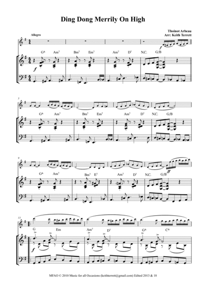 8 Swinging Xmas Carols for Violin & Piano image number null