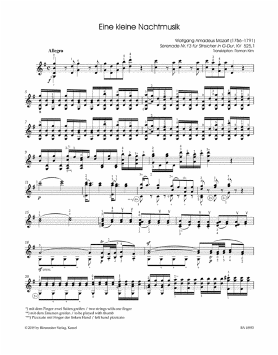 Eine kleine Nachtmusik Violin Solo scores gallery preview page 2