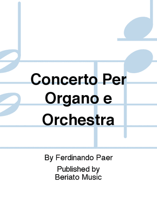 Book cover for Concerto Per Organo e Orchestra