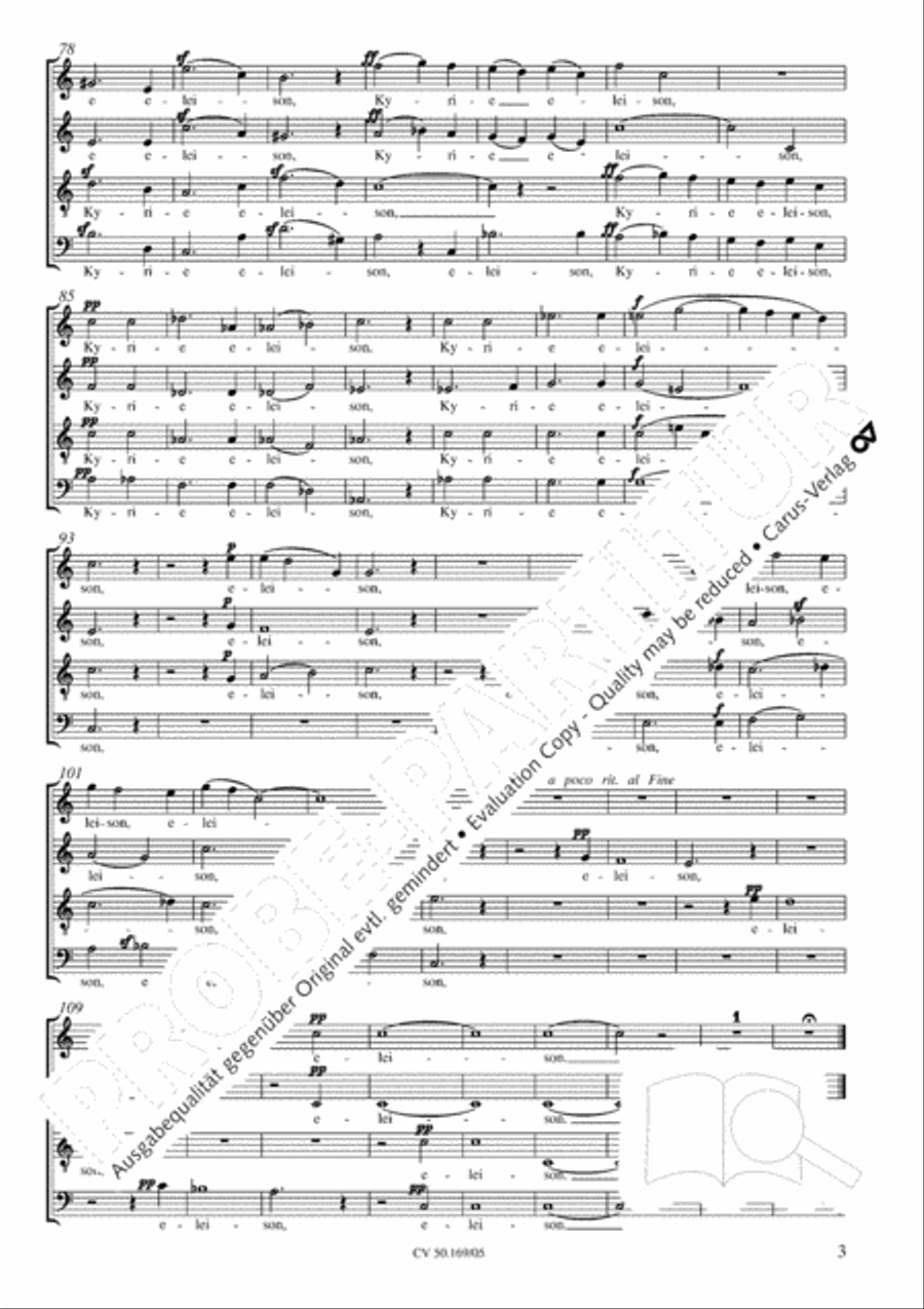 Mass in C Major 4-Part scores gallery preview page 4