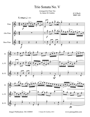 BACH: Trio Sonata No. 5 BWV 529 for Flute Trio