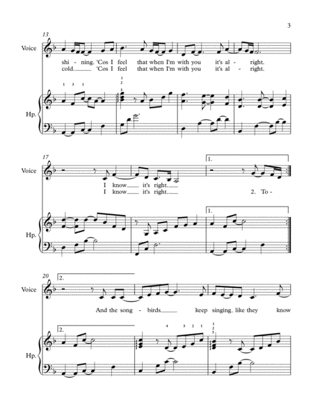 Songbird (Harp & Voice) F major