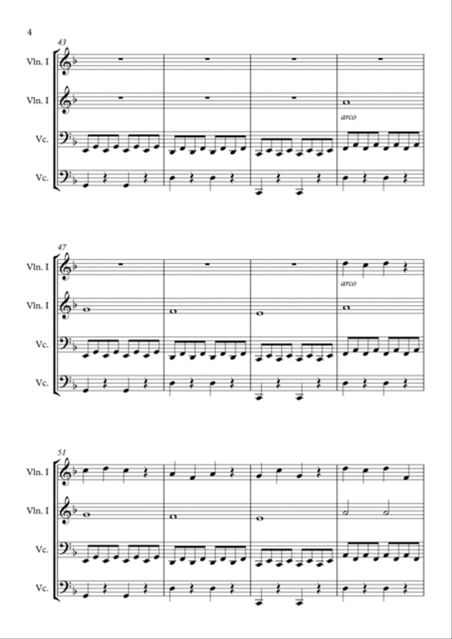 Motion - String Quartet String Quartet scores gallery preview page 4