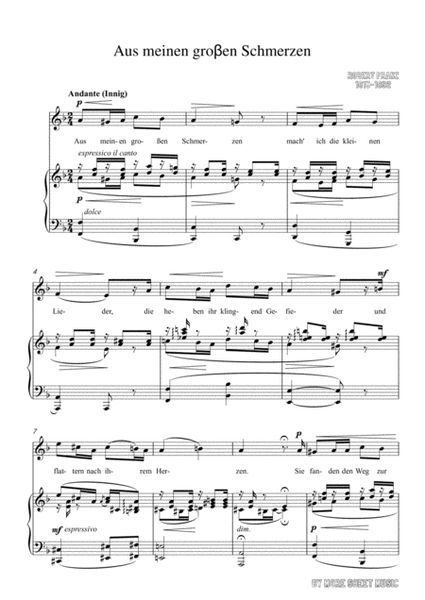 Franz-Aus meinen groβen Schmerzen in F Major,for voice and piano image number null