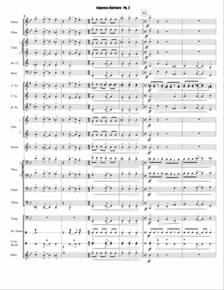 Empress Overture Empress Overture Concert Band scores gallery preview page 3