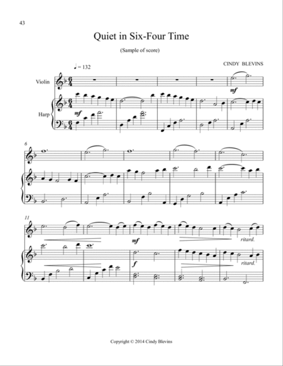 Gentility, 24 original pieces for Harp and Violin String Duet scores gallery preview page 3