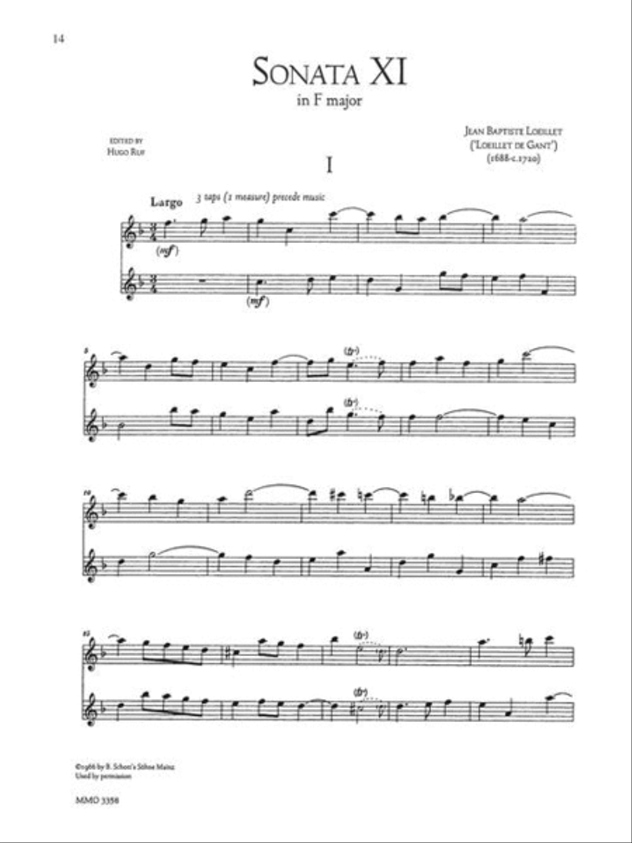 18th Century Recorder Music Alto Recorder scores gallery preview page 7