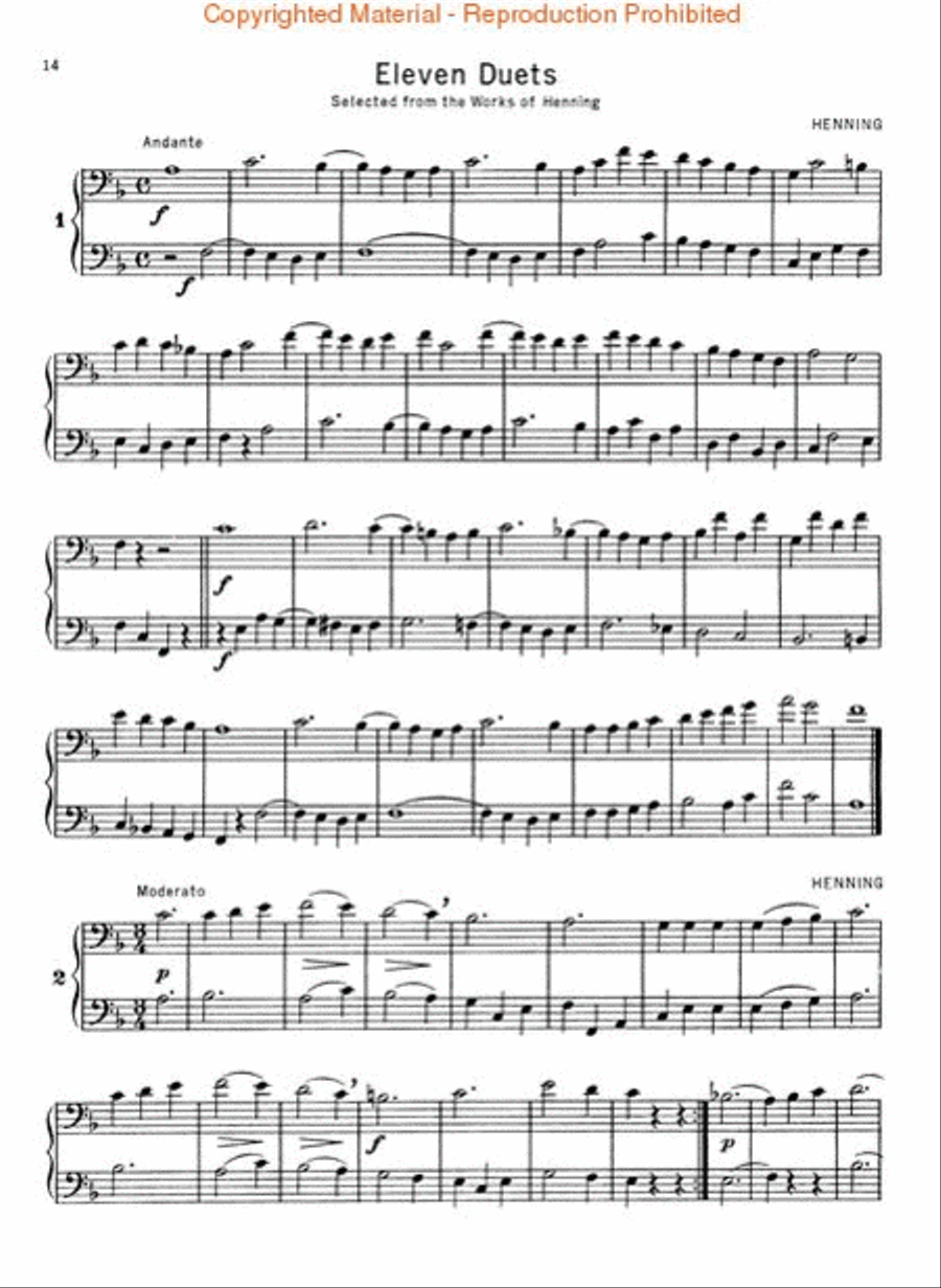 Selected Duets for Trombone or Baritone Trombone Duet scores gallery preview page 3