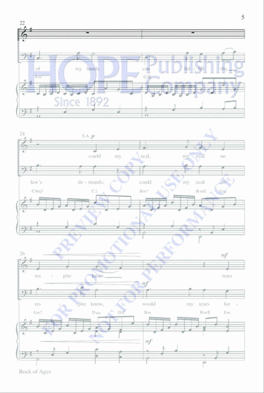 Rock of Ages Rock of Ages 4-Part scores gallery preview page 4
