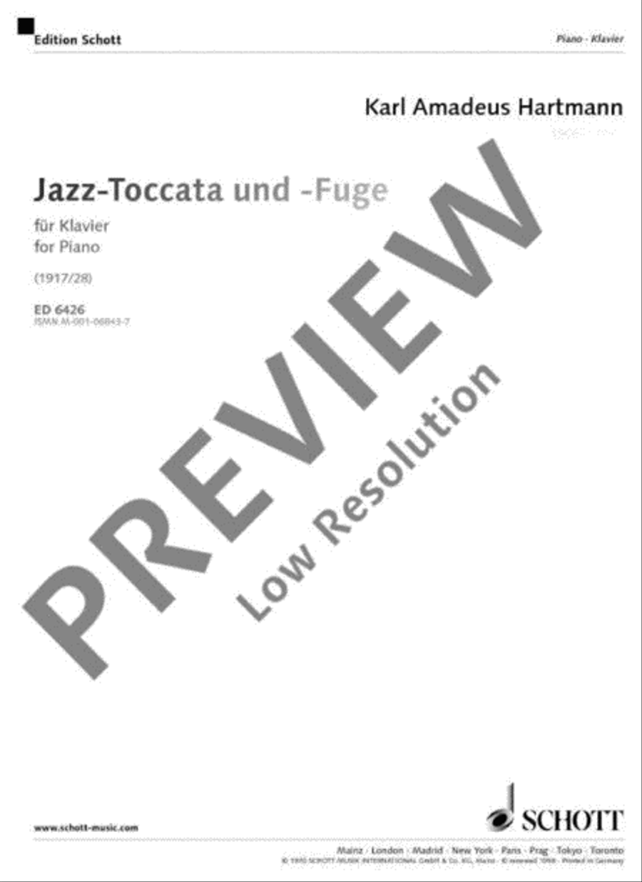 Jazz- Toccata and Fugue Piano Solo scores gallery preview page 2