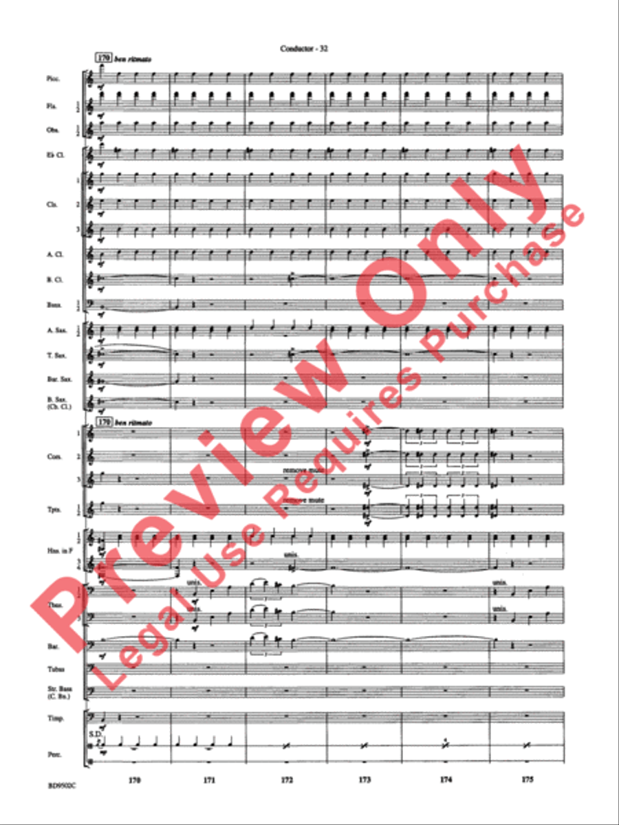 Symphony No. 3 for Band Concert Band scores gallery preview page 35