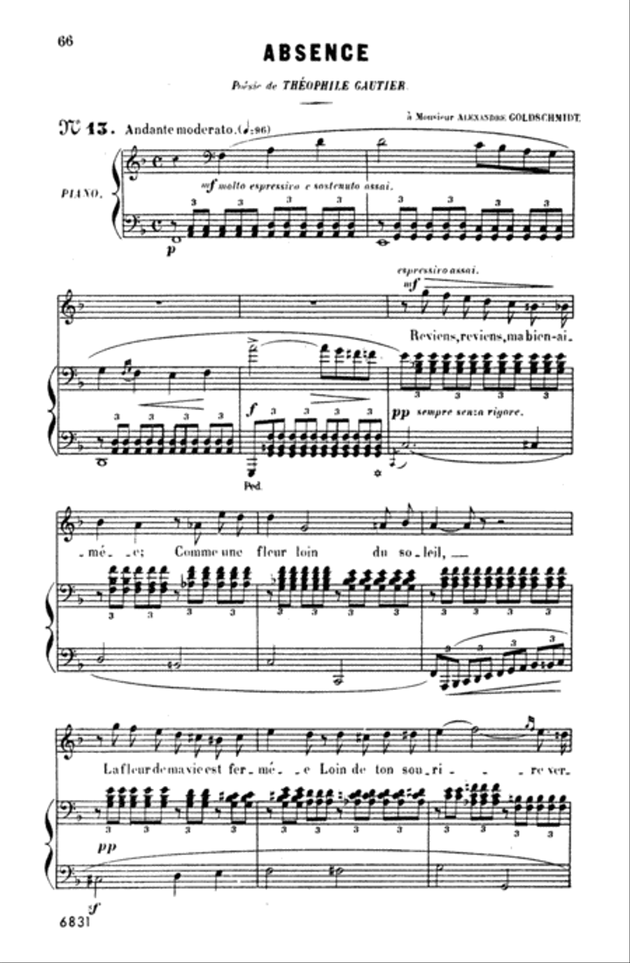 Bizet: Twenty Melodies-- Soprano or Tenor (French) Voice scores gallery preview page 1