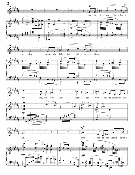 Sommerfäden, Op. 2 no. 1 (B major)