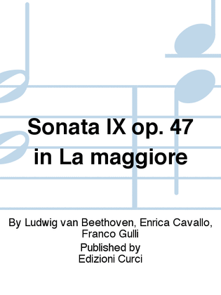 Sonata IX op. 47 in La maggiore