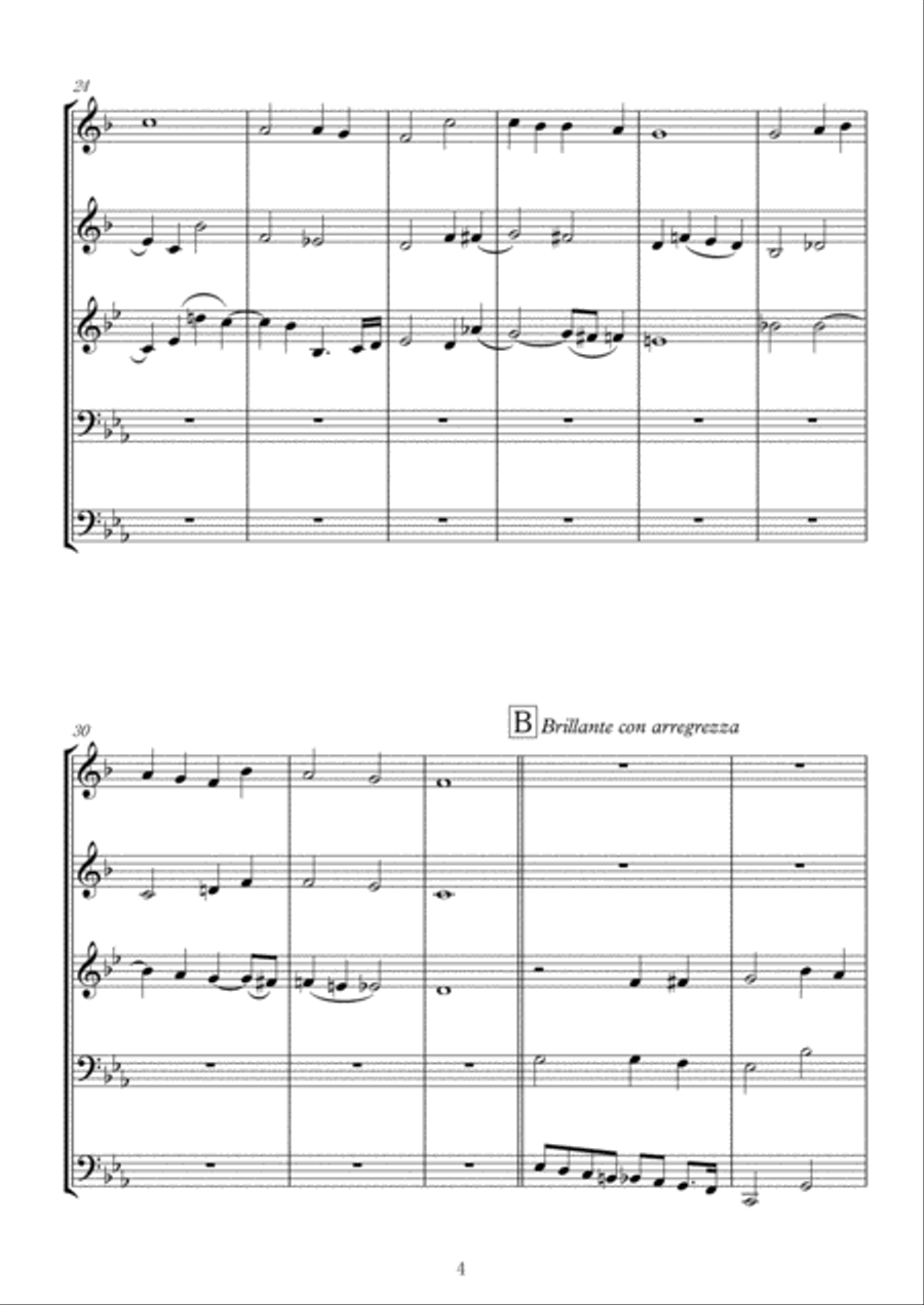 William Henry Monk: "Abide with Me" with 4 variations of chord progression for Brass Quintet image number null