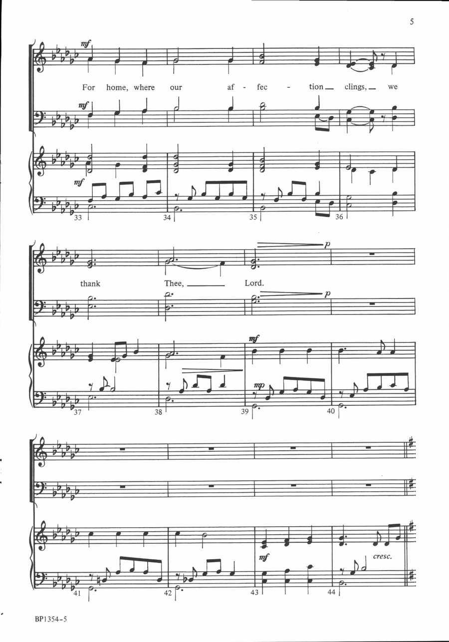 For All the Blessings of the Year 4-Part scores gallery preview page 4