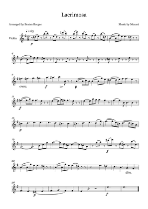Lacrimosa in G Major - For Violin
