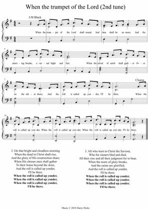 When the trumpet of the Lord (2nd tune). A new tune to a wonderful old hymn.
