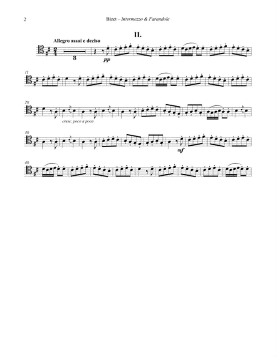 Intermezzo & Farandole for Trombone and Piano Piano Accompaniment scores gallery preview page 3