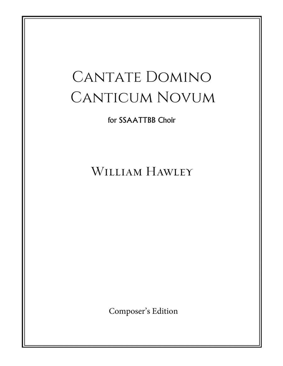 Cantate Domino Canticum Novum image number null