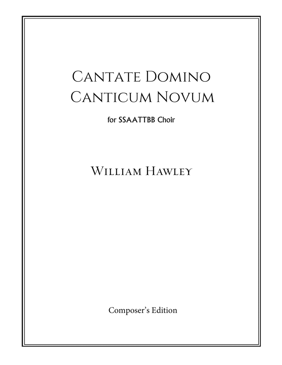 Cantate Domino Canticum Novum Divisi scores gallery preview page 1