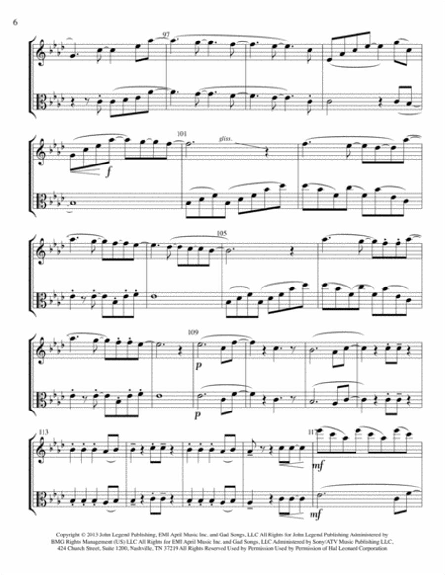 All Of Me String Duet scores gallery preview page 6