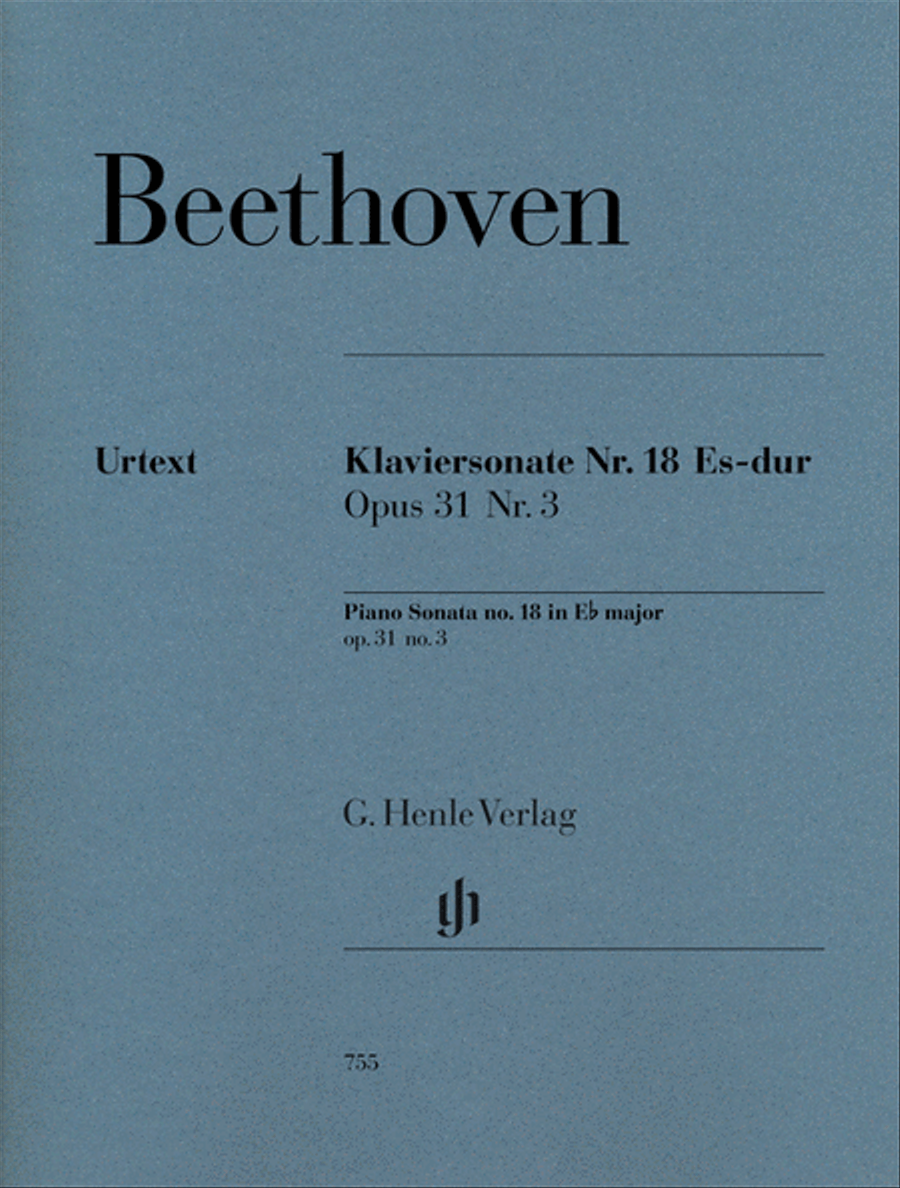 Piano Sonata No. 18 in E Flat Major Op. 31 Piano Solo scores gallery preview page 1