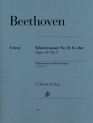 Book cover for Piano Sonata No. 18 in E Flat Major Op. 31