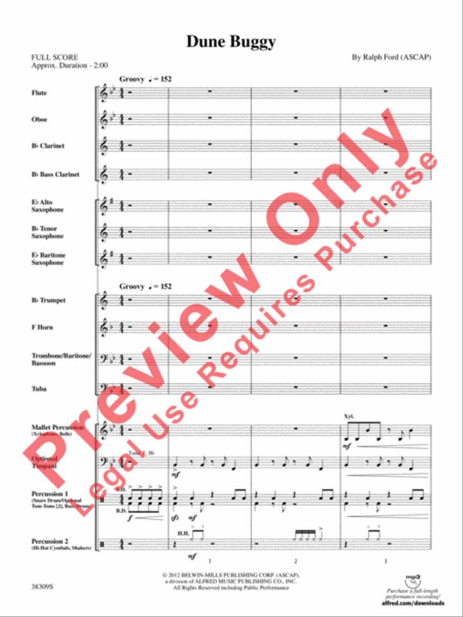 Dune Buggy Concert Band scores gallery preview page 3
