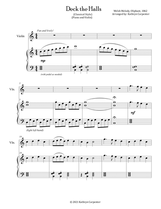 Deck the Halls (Piano and Violin)